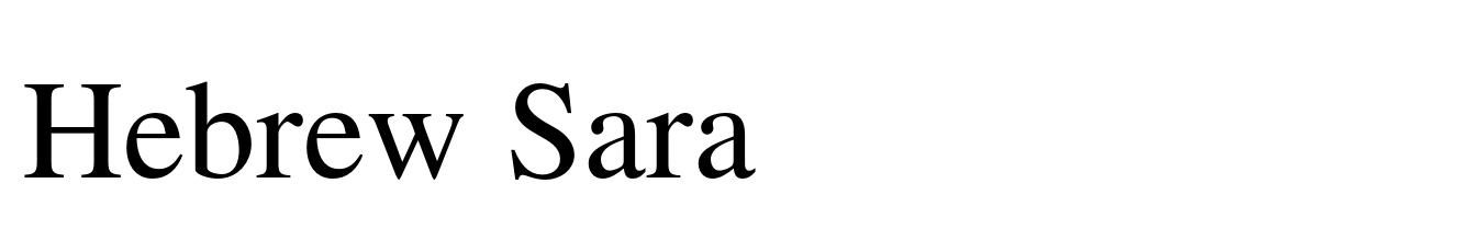 Hebrew Sara